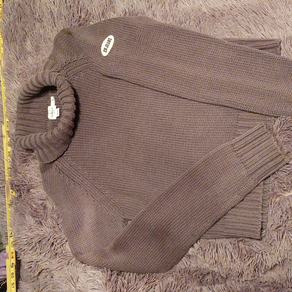Calvin Klein women's S grey chunky sweater vintage 90s